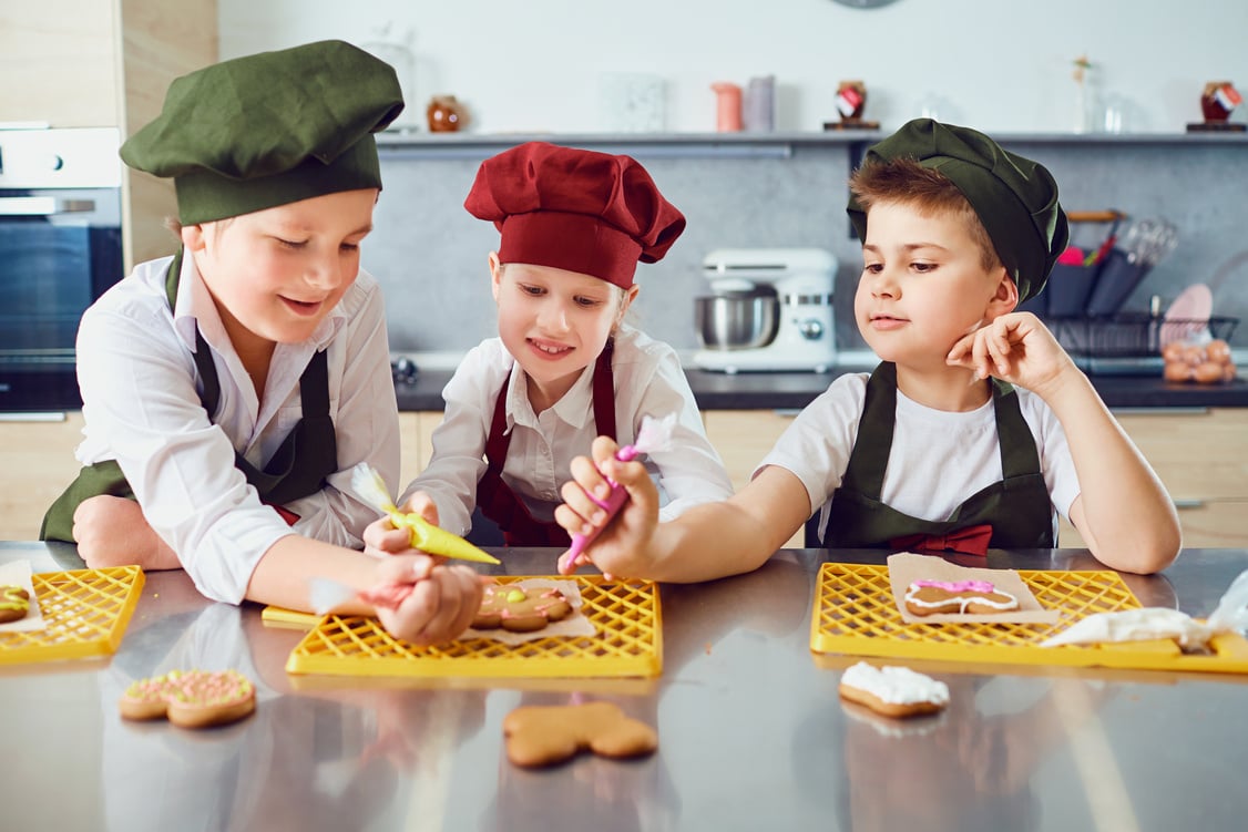 Children Decorating Cookies