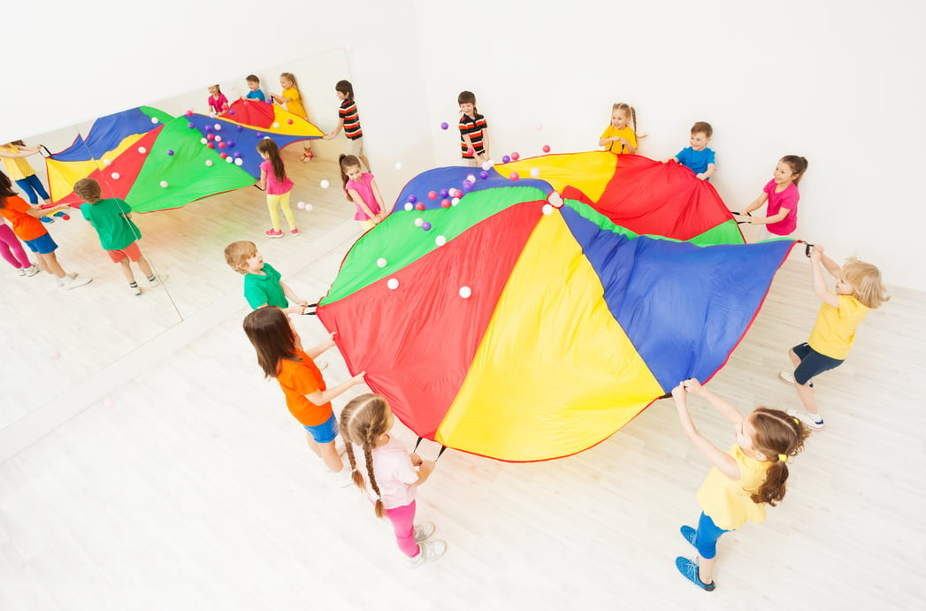 Kids Playing Parachute Games